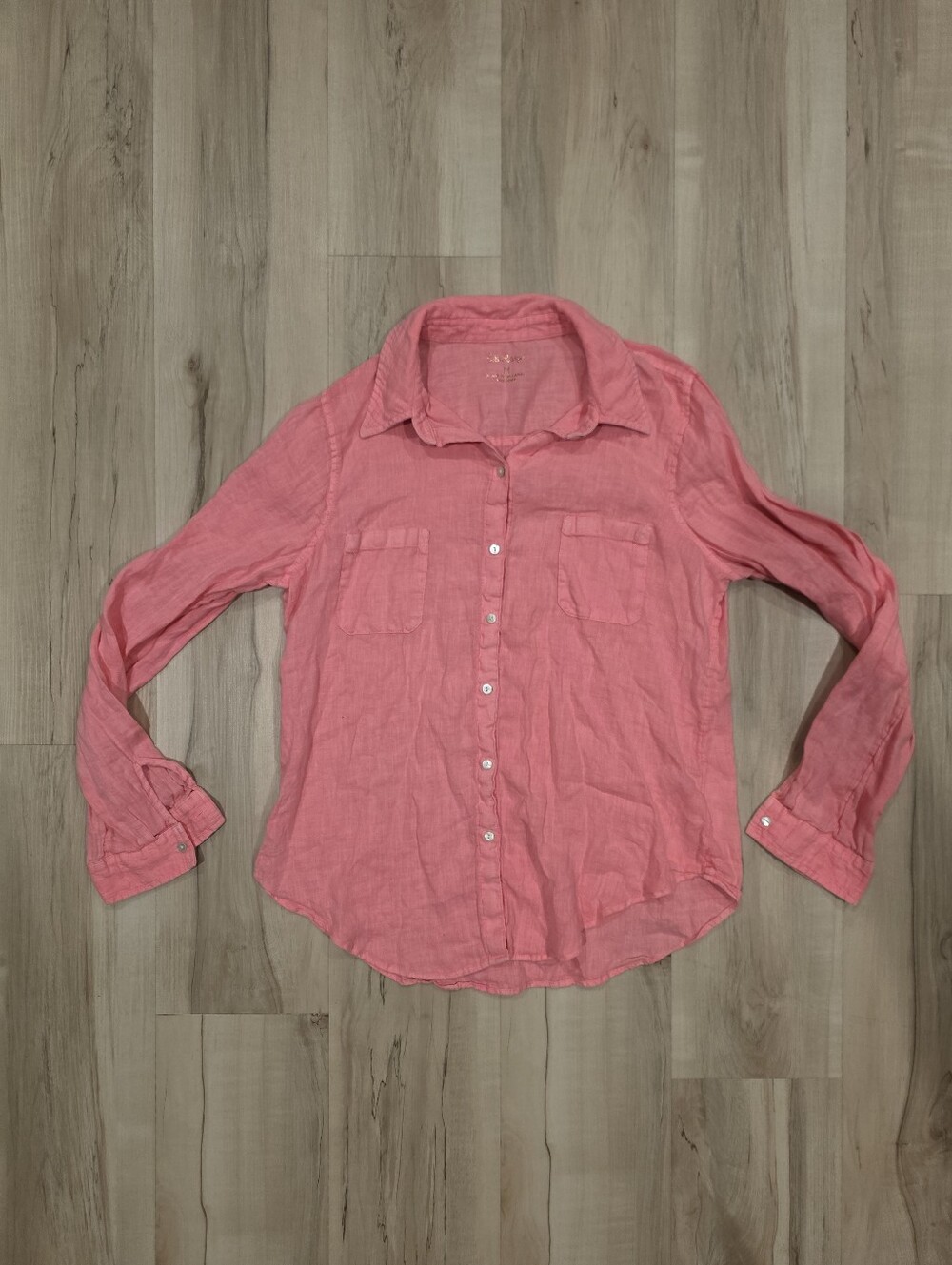 Lilly Pulitzer Linen Coral Button-Down Shirt